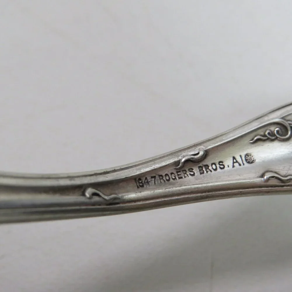 Vintage Grape 1847 Silver Plated Rogers Bros A1 Small Sauce Ladle Tarished